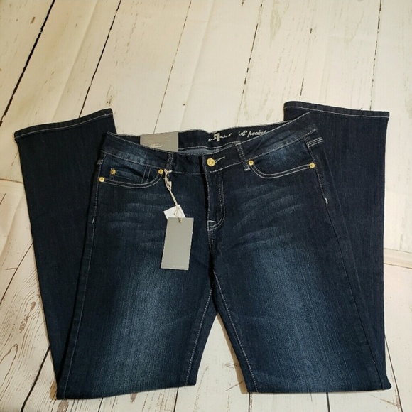 7FAM NWT A pocket flare leg jeans 30s - Picture 2 of 8